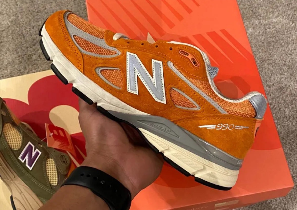 AIME LEON DORE X NEW BALANCE 990V4 “ORANGE SUEDE” - RELEASES FALL 2024