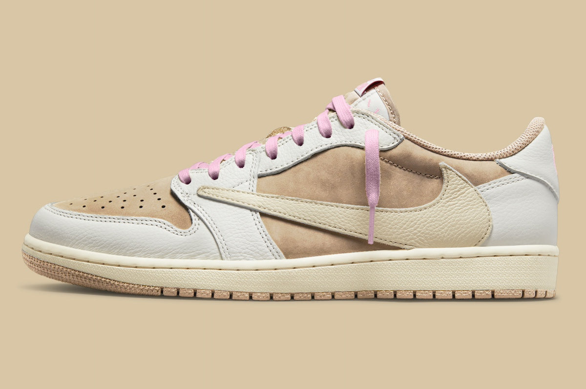 TRAVIS SCOTT X AIR JORDAN 1 LOW OG “SAIL/SHY PINK” - RELEASES SPRING 2025