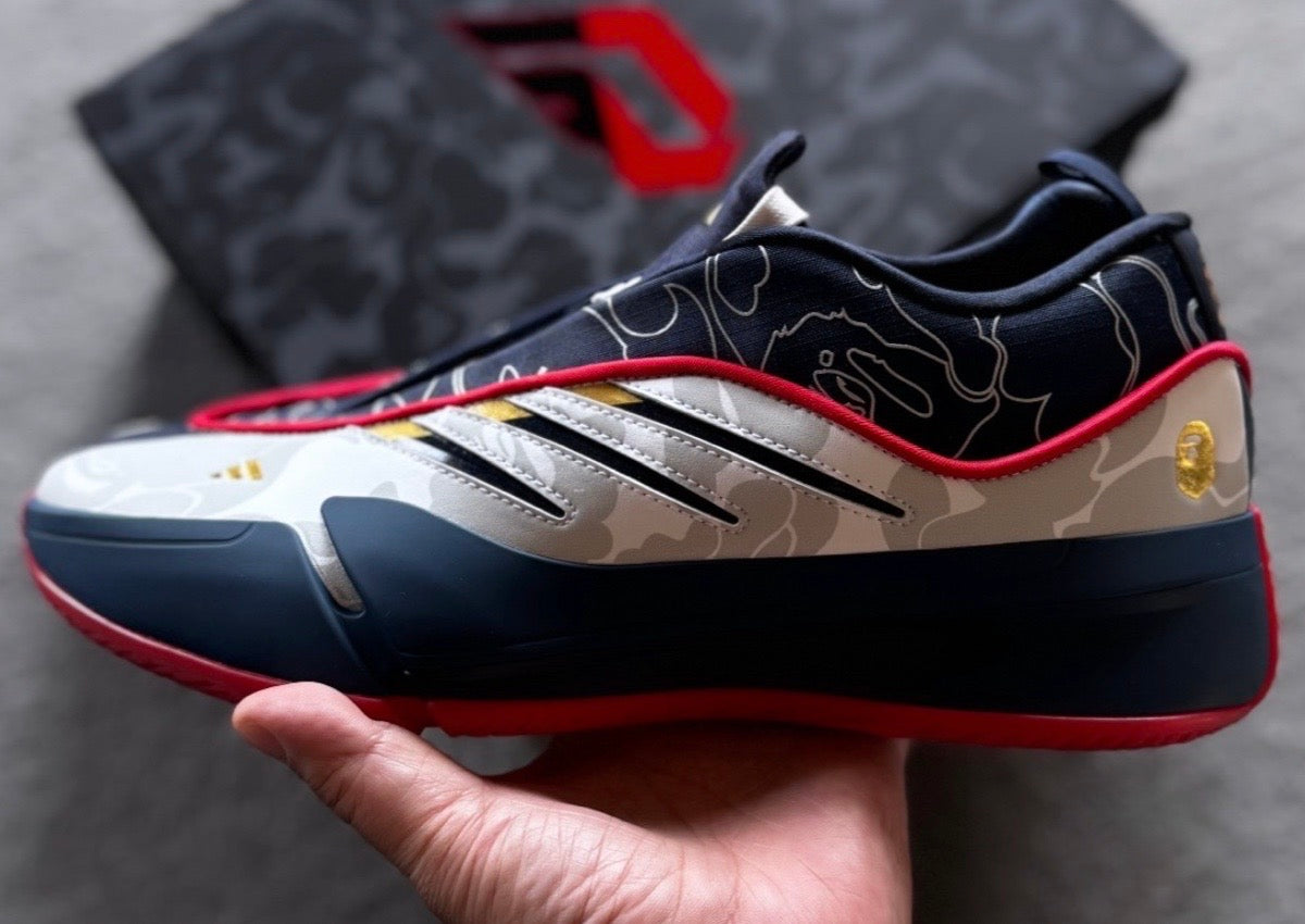 BAPE x adidas Dame 9 Surfaces in “Olympic” Colorway - Releases Fall 2024